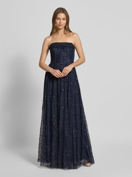 Lace & Beads Abendkleid im Off-Shoulder-Look Dunkelblau 4