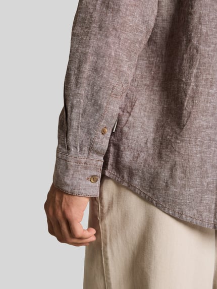 Tom Tailor Regular Fit Freizeithemd aus Leinen-Baumwolle-Mix Hazel 3