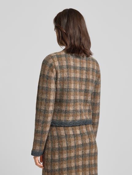 JOOP! Strickjacke aus Alpaka-Mix mit Rundhalsausschnitt Modell 'KEA' Mittelbraun 5