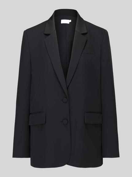 Jake*s Cocktail Regular Fit Longblazer mit Schulterpolstern Black 2