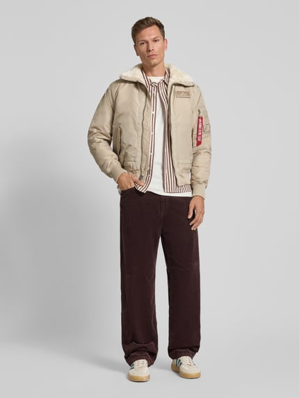 Alpha Industries Bomberjacke mit Reißverschluss und Label-Patch Offwhite 1