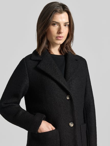 ICHI Mantel mit Reverskragen und aufgesetzten Taschen Black 3