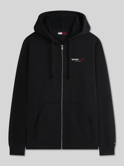 Tommy Jeans Relaxed Fit Sweatjacke aus Baumwoll-Mix Black 2
