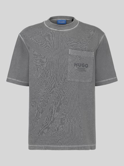 HUGO Blue T-Shirt mit Brusttasche BLACK 2