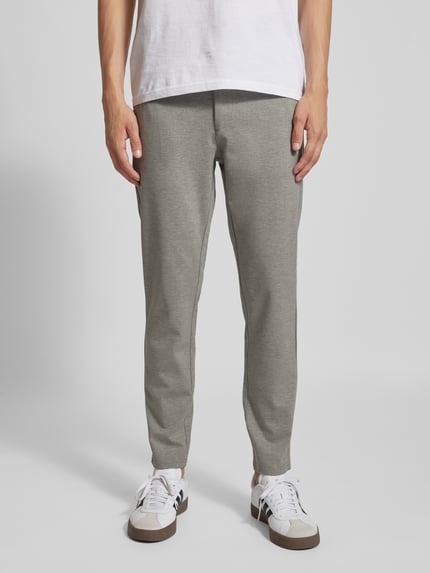 ONLY & SONS Tapered fit broek met knoop- en ritssluiting, model 'MARK' Beige - 4