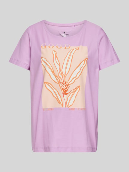 LIEBLINGSSTÜCK T-shirt z nadrukiem z motywem model ‘Daliah’ Jasnofioletowy 2
