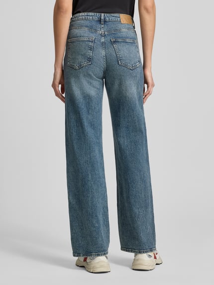 VERO MODA Jeansy z wysokim stanem z mieszanki bawełny model ‘TESSA’ Jeansowy niebieski 5