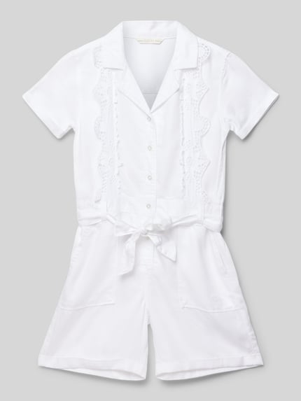 GUESS Jumpsuit mit Bindegürtel Weiss 1