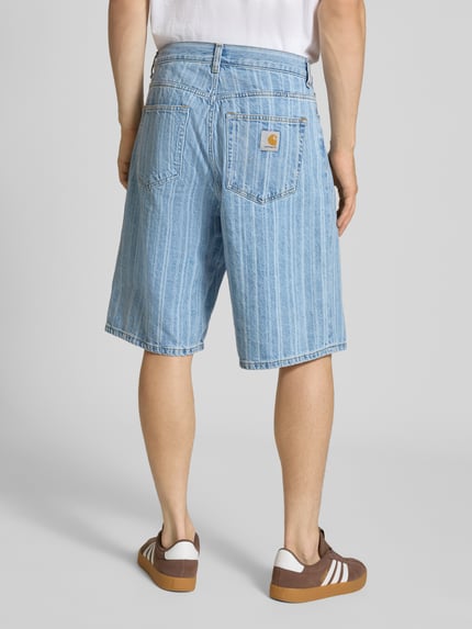 Carhartt Work In Progress Straight fit korte jeans met all-over print, model 'Rylan' Jeansblauw - 5