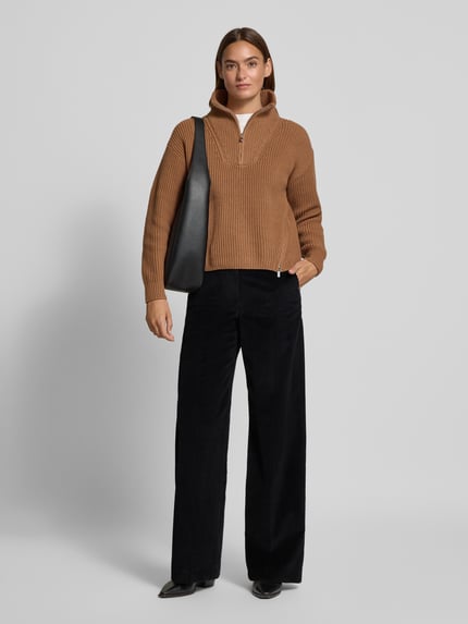 Weekend Max Mara Wide Leg Cordhose aus reiner Baumwolle Modell 'TANIA' Black 1