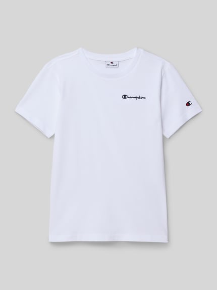 Champion T-shirt met labelstitching Wit - 1
