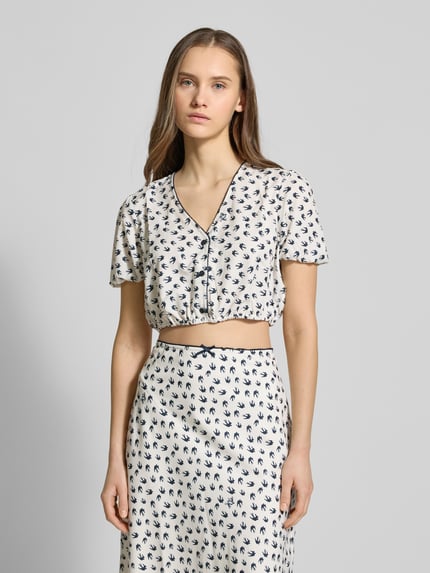 Tommy Jeans Cropped Hemdbluse mit Knopfleiste Offwhite 4