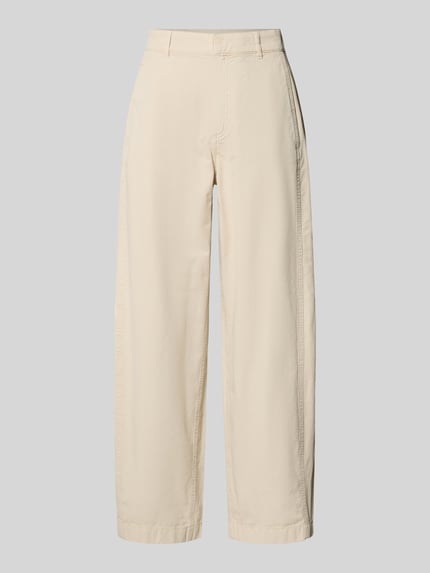 Produktfoto, Barrel Fit Chino mit achterzakken van Jake*s Casual in beige, puur katoen, steekzakken, bandwijdte 38 cm, binnenbeenlengte 71 cm