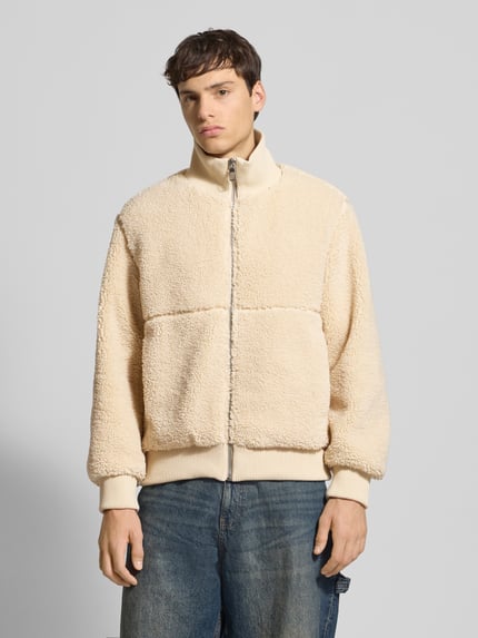 ONLY & SONS Regular Fit Bomberjacke in Kunstfell-Optik Modell 'RAY' Beige 4
