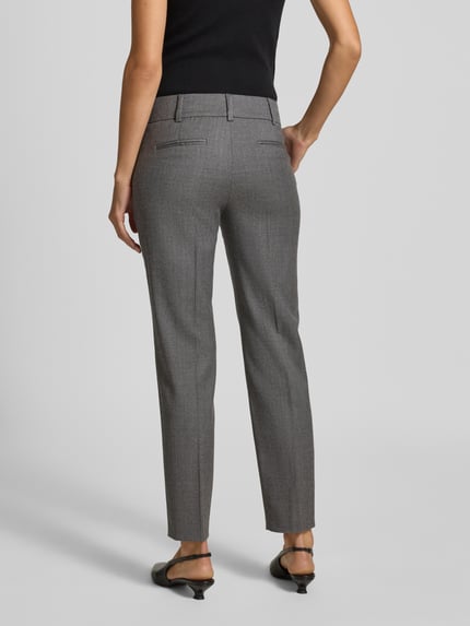 windsor. Slim Fit Hose aus Schurwolle-Elasthan-Mix Mittelgrau 5