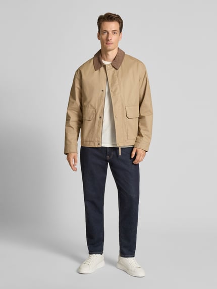 JACK & JONES Premium Hemdjacke mit aufgesetzten Pattentaschen Sand 1
