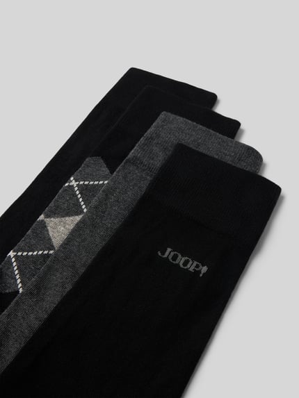 Produktfoto, Socken aus Baumwoll-Mix im 4er-Pack von JOOP! COLLECTION, stonowane kolory, miękka faktura, różne wzory