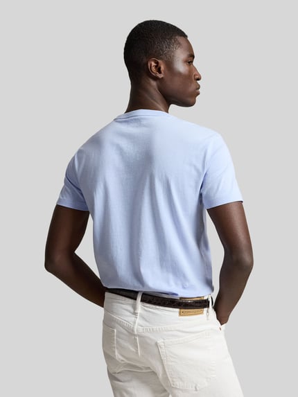 Polo Ralph Lauren Regular Fit T-Shirt aus reiner Baumwolle Hellblau 5
