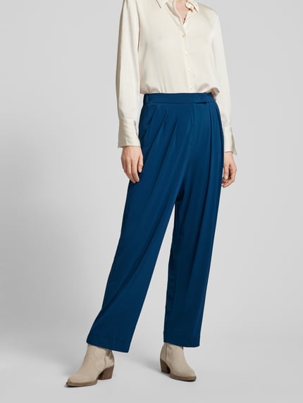 MM by Max Mara Spodnie materiałowe w jednolitym kolorze model ‘GIOCHI’ Błękitny 4