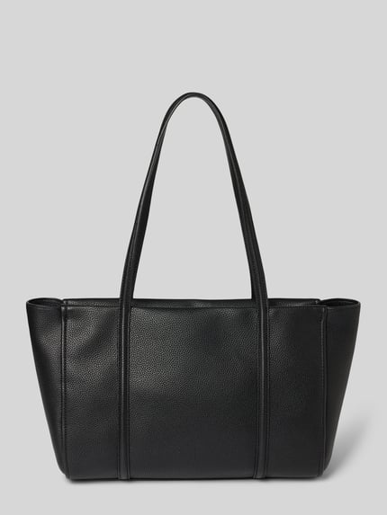 Produktfoto, Shopper mit Labeldetail von CK Calvin Klein in zwart met draagband, hoofdvak met ritssluiting, binnenvak, breedte 47 cm, lengte 26 cm, diepte 16 cm, schouderbandlengte 63 cm