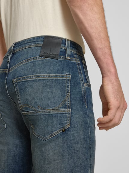 JACK & JONES Tapered Fit Jeans im Used-Look Modell 'MIKE' Jeansblau 3