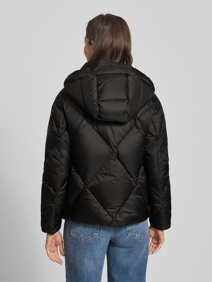 Blauer USA Daunenjacke mit Kapuze Modell 'LAMARTINE' Black 5