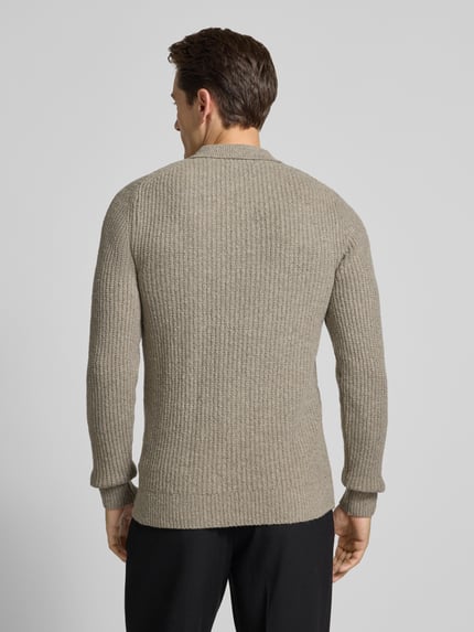 Casual Friday Strickpullover mit Polokragen Modell 'GAHN' Hellgrau 5