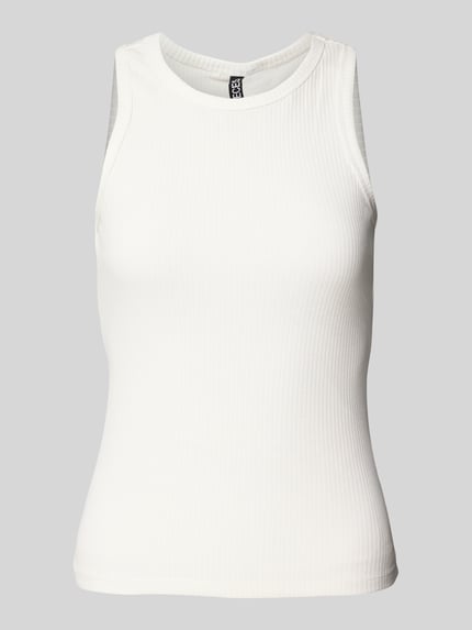 PIECES Regular Fit Tank Top in Rippoptik Modell 'RUKA' Offwhite 2