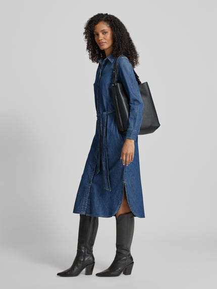 Lauren Ralph Lauren Sukienka koszulowa z imitacji jeansu model ‘LANAINE’ Jeansowy niebieski 1