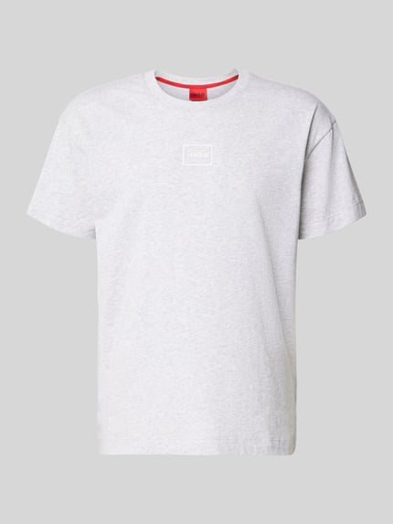 Produktfoto, Regular Fit T-Shirt aus Baumwoll-Mix Modell 'LAZE T-SHIRT' von HUGO, Optik: Unifarben, Label-Print, Rundhals, Kurzarm