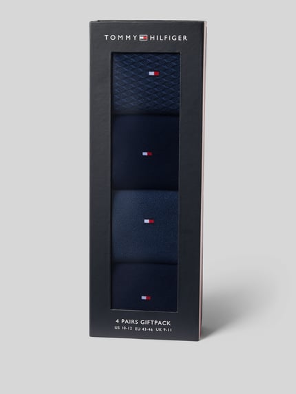 Tommy Hilfiger Socken mit Logo-Detail im 4er-Pack Marine 3