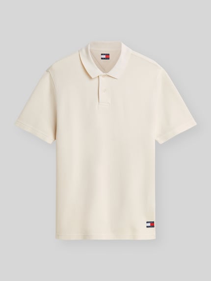 Tommy Jeans Relaxed Fit Poloshirt aus reiner Baumwolle Sand 2