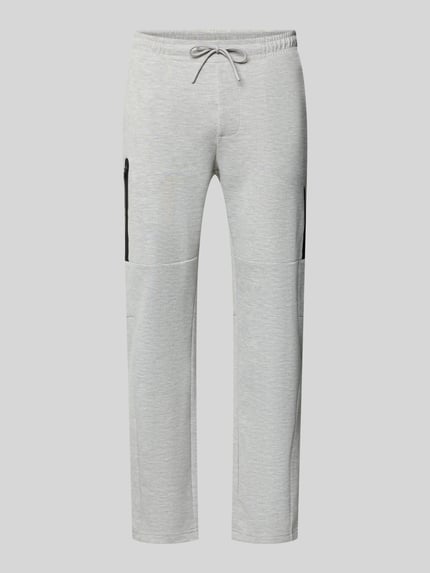 Produktfoto, Sweatpants mit elastischem Bund Modell 'GORDON FUSION' von JACK & JONES in Hellgrau, Baumwoll-Mix, Regular Fit, sichtbarer Tunnelzug