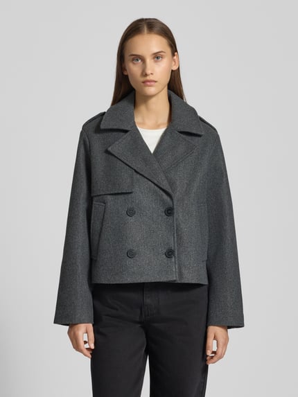 REVIEW Jacke mit Reverskragen Anthrazit Melange 4