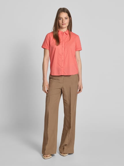 VILA Regular fit blouse met platte kraag, model 'TUTTY' Koraal - 1