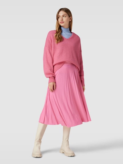 Rich & Royal Midirock mit Plisseefalten Pink 1