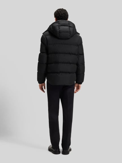 BOSS Regular fit gewatteerd jack met opstaande kraag met drukknopen Zwart - 5