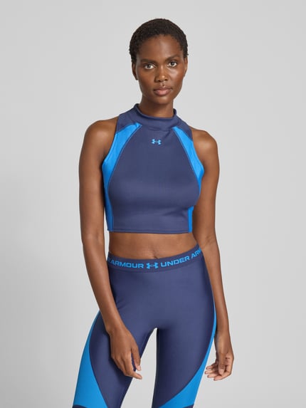 Under Armour Kort tanktop met logodetail Donkerblauw - 4