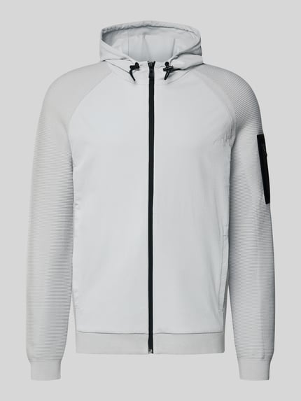 BOSS Green Regular Fit Sweatjacke aus Viskose-Mix Modell 'URBAN COMMUTER' Hellgrau 2