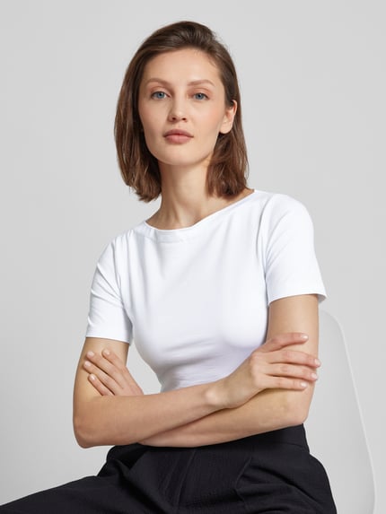 VERO MODA T-Shirt mit U-Boot-Ausschnitt Modell 'PANDA' Weiss 3
