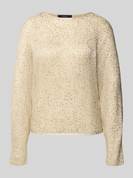 VERO MODA Pullover mit schimmerndem Strickdetail Beige 1
