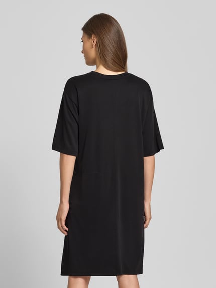 Jake*s Casual Knielange T-shirtjurk met ronde hals Zwart - 5