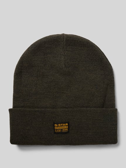 G-Star RAW Mütze mit Logo-Patch Modell 'Effo' Anthrazit 1