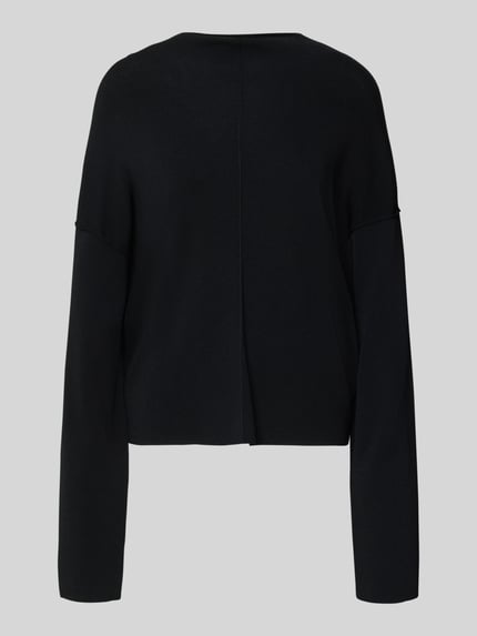 Jake*s Collection Sweter z dzianiny o kroju oversized z okrągłym dekoltem Czarny 2