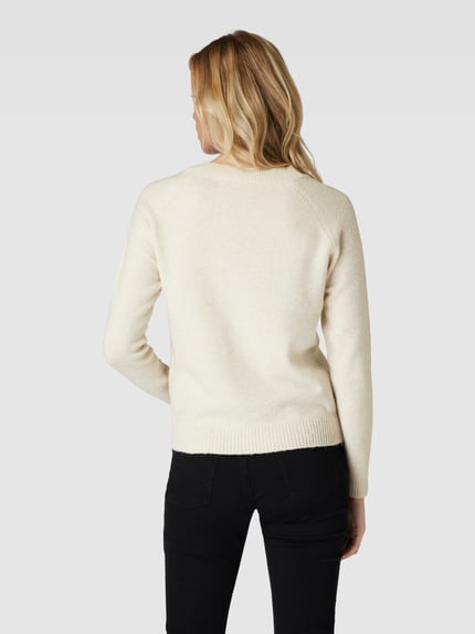 VERO MODA Regular Fit Strickpullover mit Crew Neck Modell 'DOFFY' Ecru 5