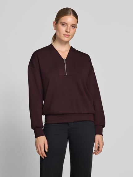Soyaconcept relaxed fit sweatshirt van modalmix model 'BANU' Chocoladebruin - 4