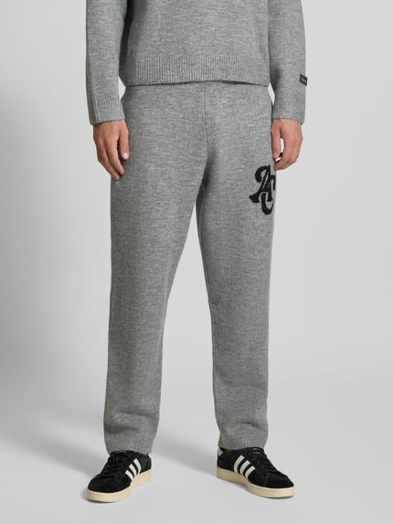 ANOTHER COTTON LAB Sweatpants mit elastischem Bund Hellgrau Melange 4