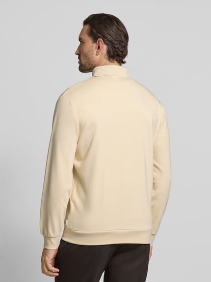 Lindbergh Regular Fit Sweatjacke aus Baumwoll-Mix Stein 5
