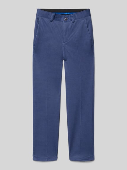Produktfoto, Stoffhose mit französischen Eingrifftaschen von G.O.L., niebieska, materiał z domieszką wiskozy, krój slim fit, kieszenie z przodu i z tyłu, zapięcie na guzik i zamek, szerokość w rozmiarze 134: 32 cm, długość nogawki wewnętrznej: 61 cm