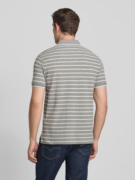 Tommy Hilfiger Koszulka polo o kroju regular fit z mieszanki bawełny i lnu Khaki 5